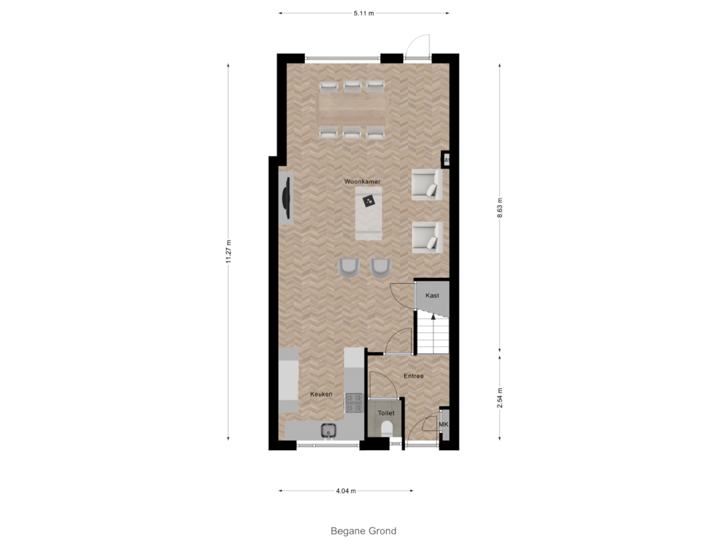 Bekijk plattegrond van Begane Grond van Begijnenkamp 39