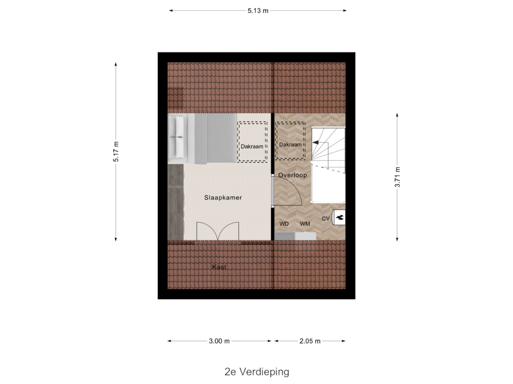 Bekijk plattegrond van 2e Verdieping van Begijnenkamp 39