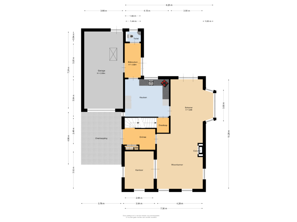 Bekijk plattegrond van Begane grond van Pater de Koningstraat 14