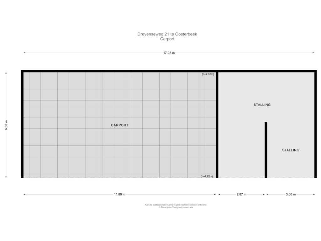 Bekijk plattegrond van Carport van Dreyenseweg 21