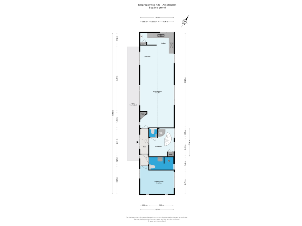 Bekijk plattegrond van Begane grond van Klaprozenweg 126