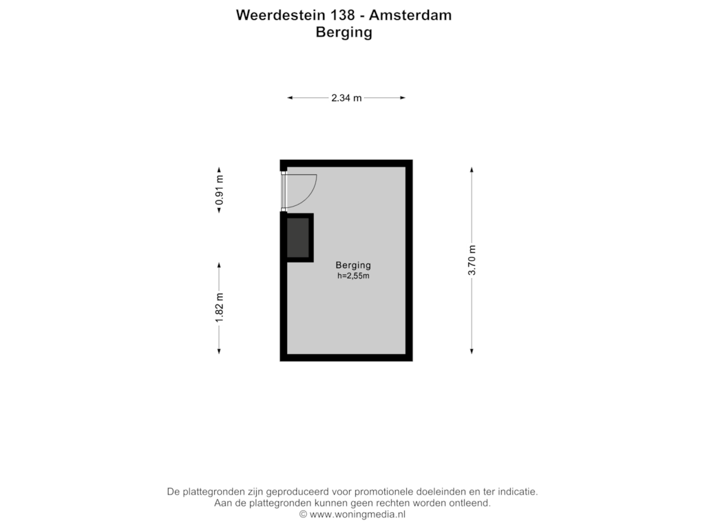 Bekijk plattegrond van Berging van Weerdestein 138