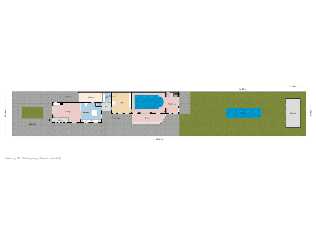 Bekijk plattegrond van Perceel van Lisserweg 50