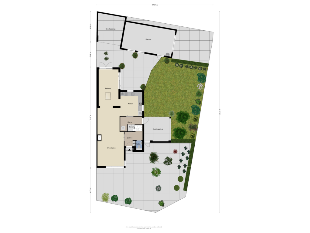 View floorplan of Begane Grond Tuin of De Hoge Wal 3