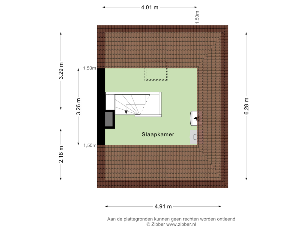 View floorplan of Tweede Verdieping of De Hoge Wal 3