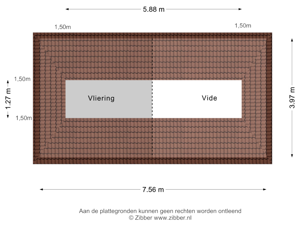 View floorplan of Vliering of De Hoge Wal 3