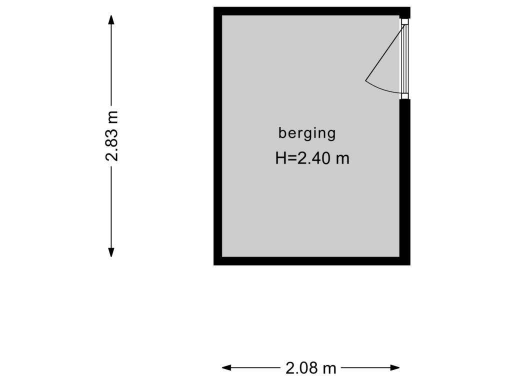 Bekijk plattegrond van Berging van ms. van Riemsdijkweg 242