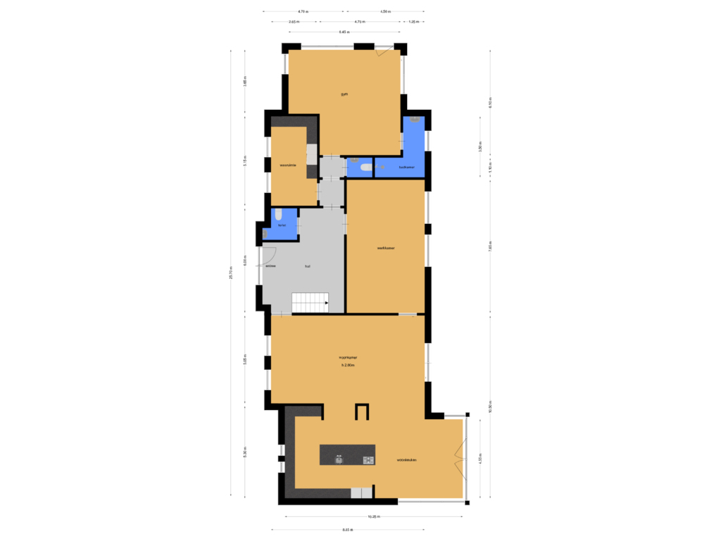 Bekijk plattegrond van Begane grond van Tienhonderdsedijk 4