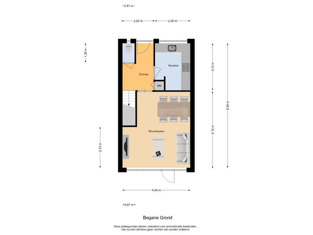 Bekijk plattegrond van Begane Grond van Enkhuizerzand 39