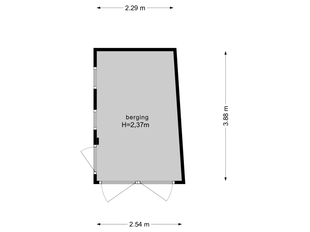 Bekijk plattegrond van Berging van Commandeursstraat 1