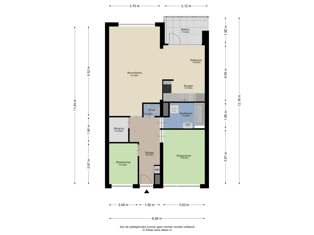 Bekijk plattegrond van Appartement van Lange Hilleweg 392