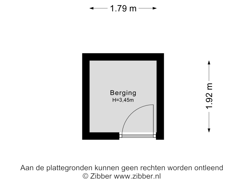 Bekijk plattegrond van Berging van Lange Hilleweg 392