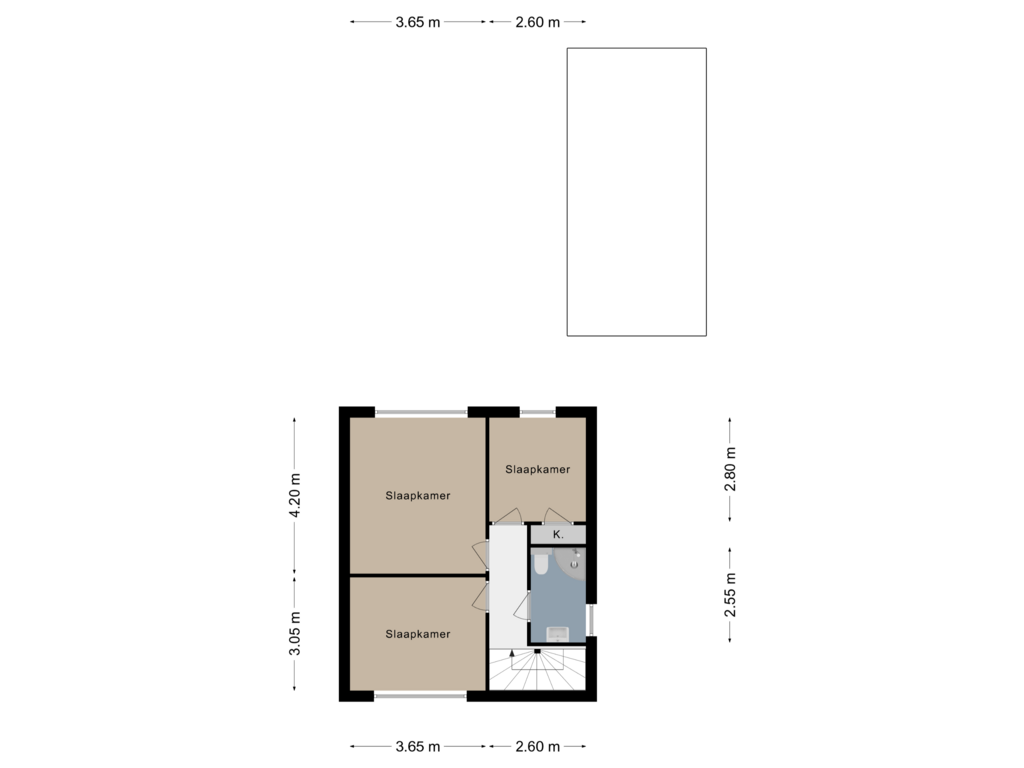 Bekijk plattegrond van Verdieping 1 van Stiftstraat 13