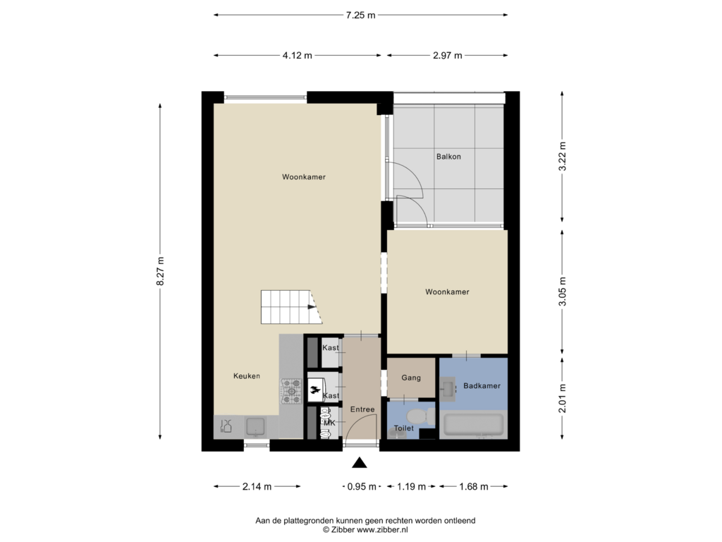 View floorplan of Begane Grond of Kerkstraat 68