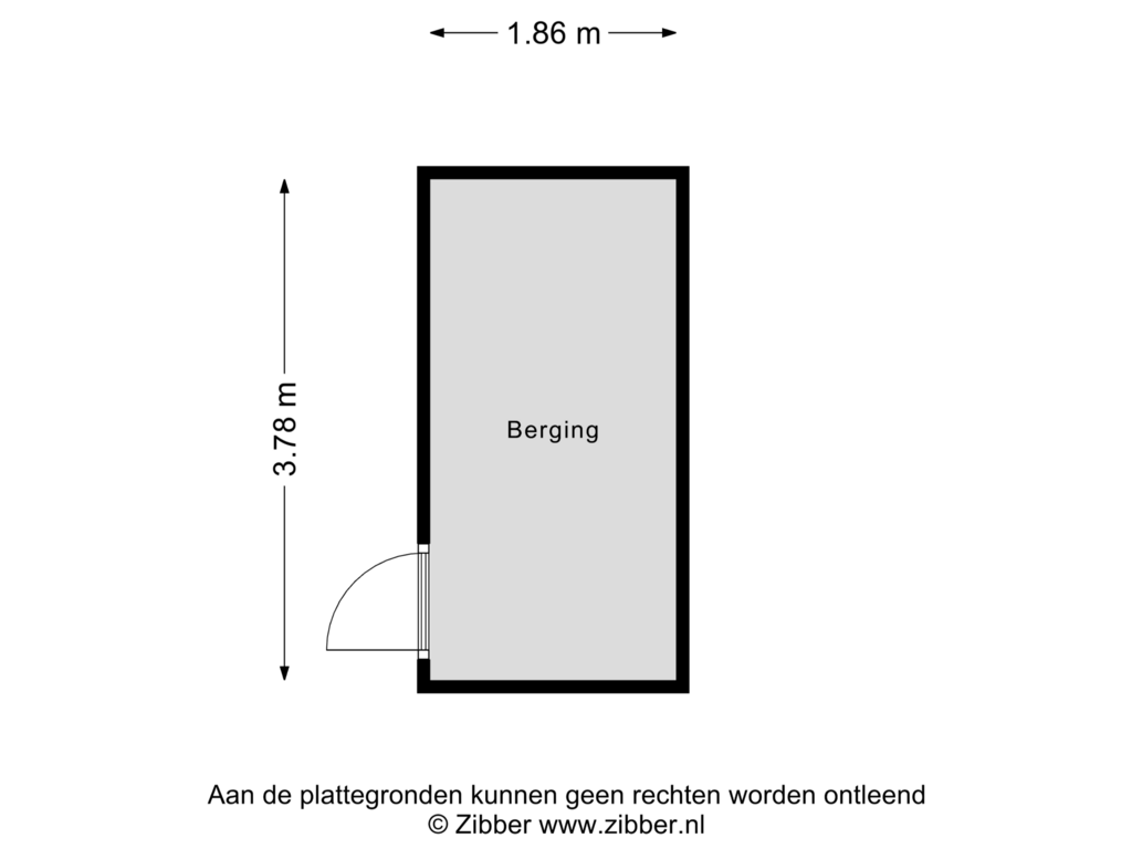 View floorplan of Berging of Kerkstraat 68