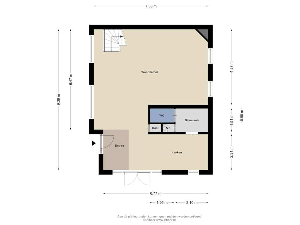 Bekijk plattegrond van Begane Grond van Angelagang 40