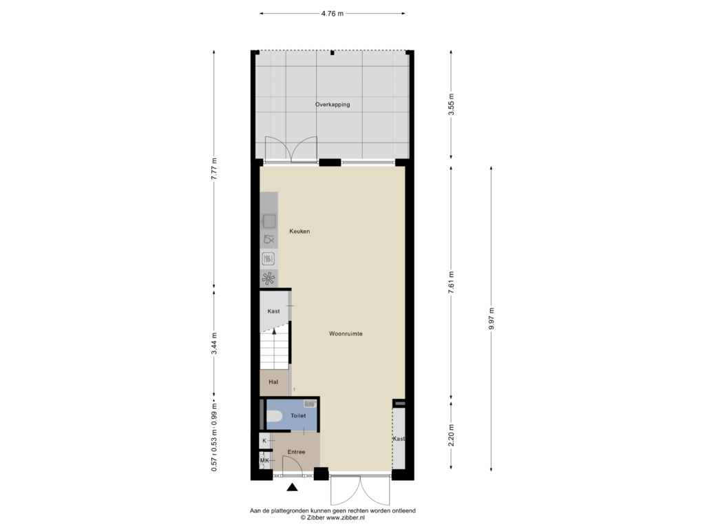 Bekijk plattegrond van Begane Grond van Karel Doormanweg 20