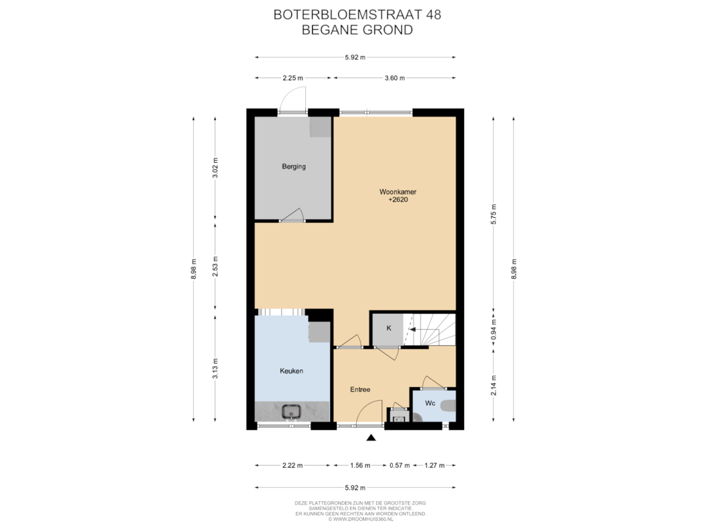 View floorplan of Begane grond of Boterbloemstraat 48