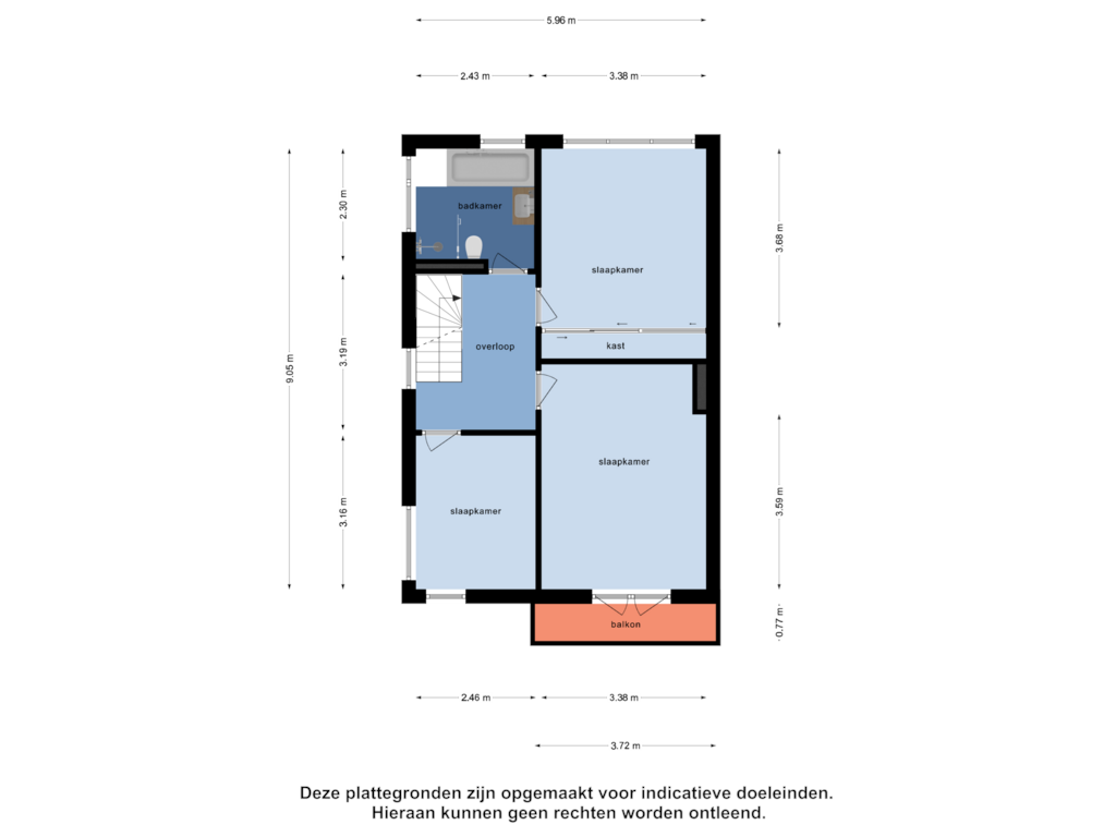 Bekijk plattegrond van Eerste Verdieping van Nadorstweg 31