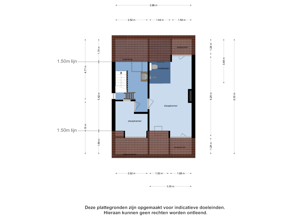 Bekijk plattegrond van Tweede Verdieping van Nadorstweg 31