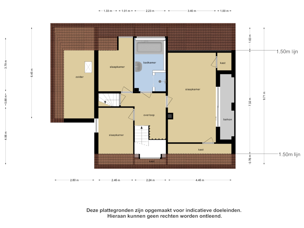 View floorplan of Eerste Verdieping of Sergeant Brownstraat 2