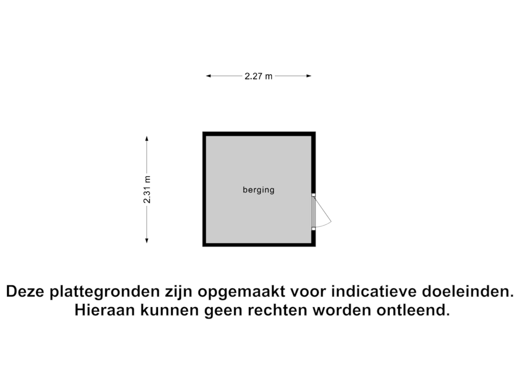 View floorplan of Berging of Sergeant Brownstraat 2