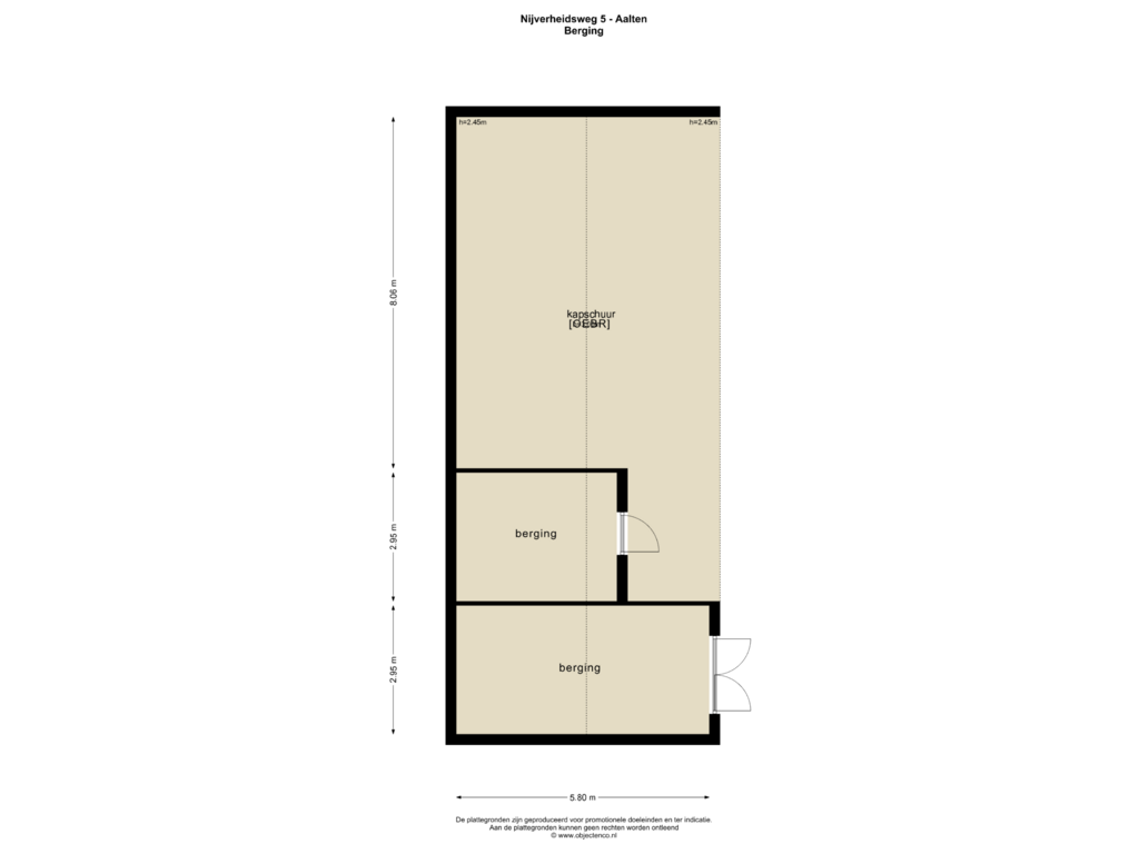 View floorplan of BERGING of Nijverheidsweg 5