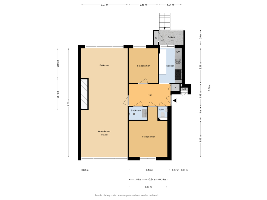 Bekijk plattegrond van Begane grond van Stadionlaan 10