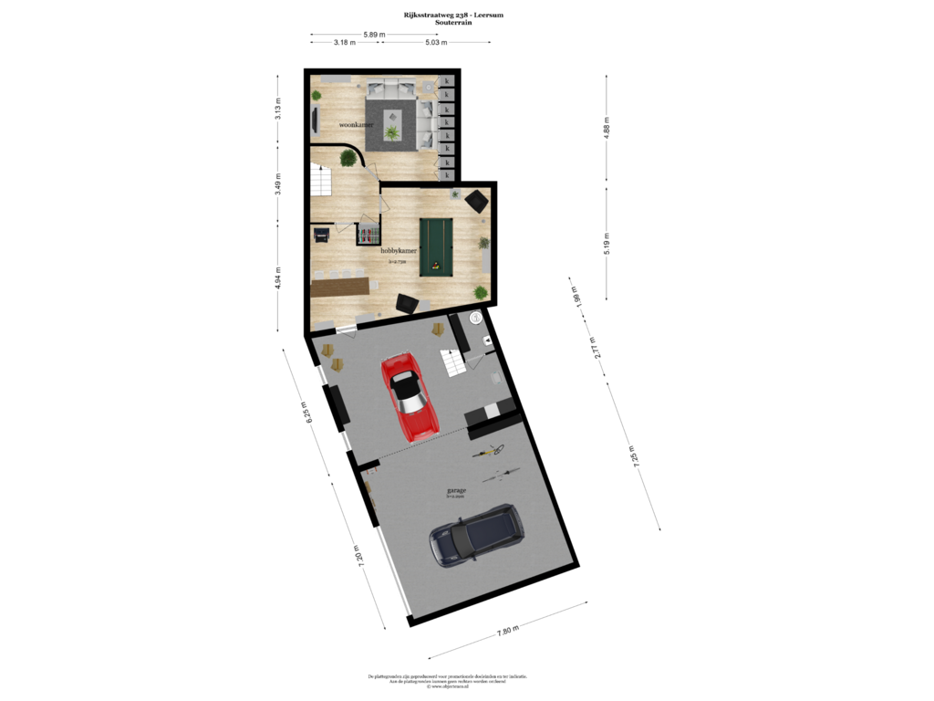 View floorplan of SOUTERRAIN of Rijksstraatweg 238