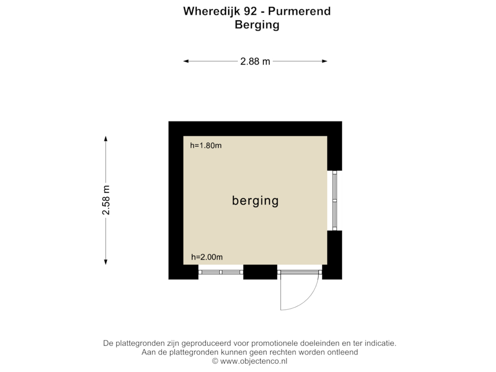 View floorplan of BERGING of Wheredijk 92