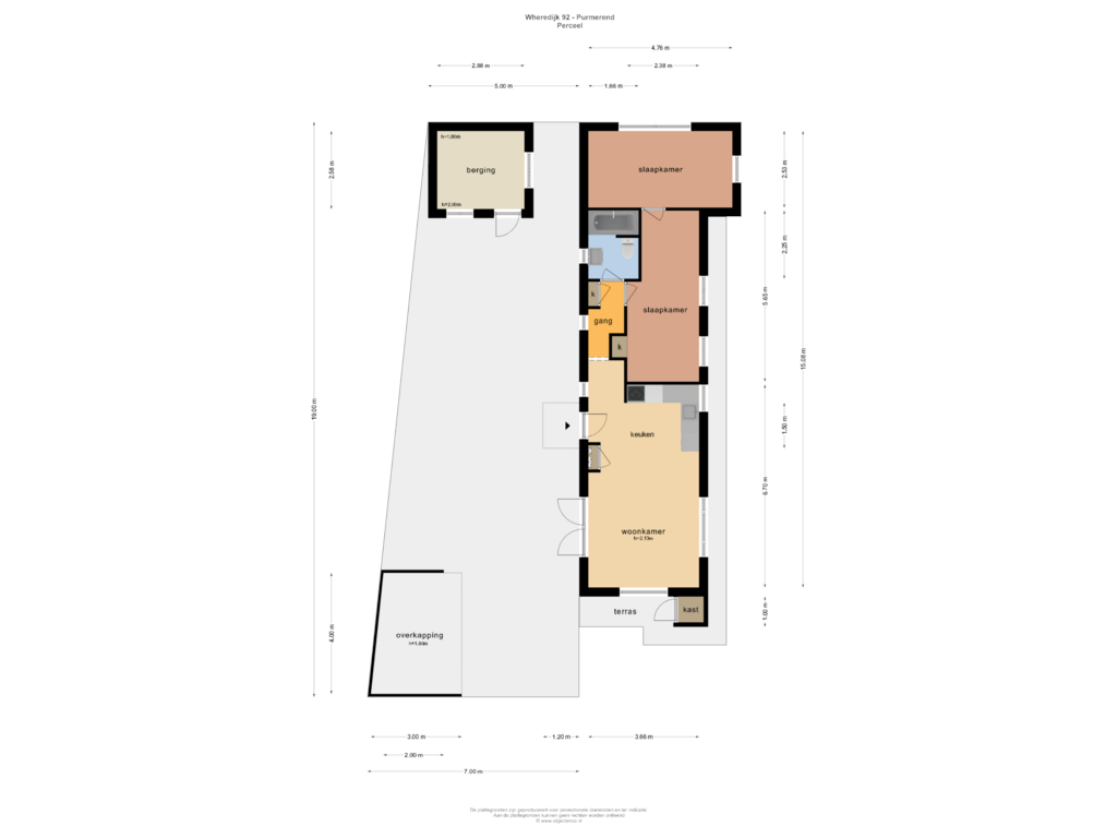 View floorplan of PERCEEL of Wheredijk 92