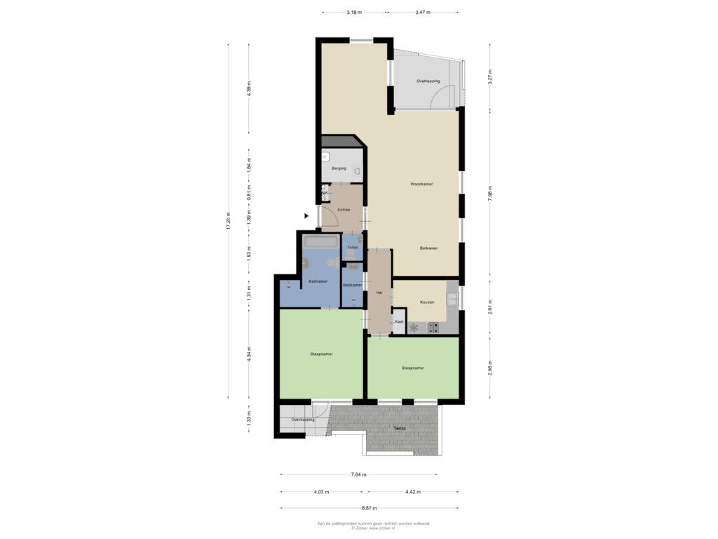 Bekijk plattegrond van Begane Grond van Berg en Dalseweg 85