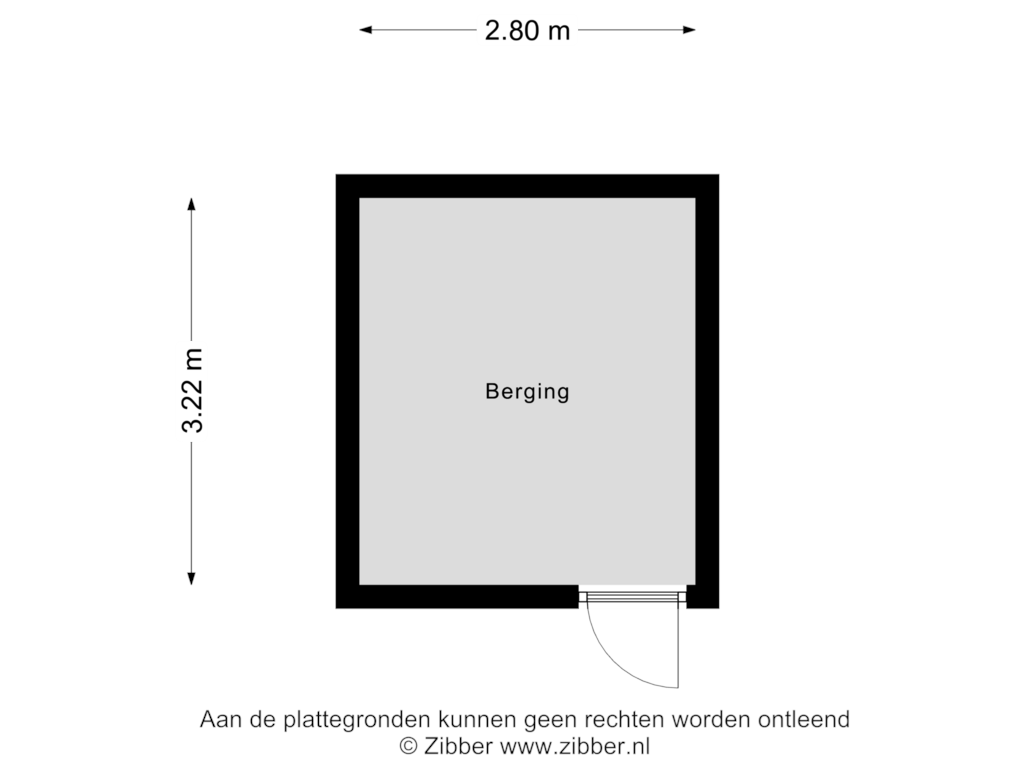 Bekijk plattegrond van Berging van Berg en Dalseweg 85