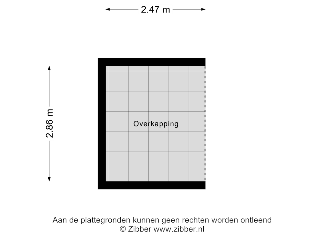 Bekijk plattegrond van Overkapping van Berg en Dalseweg 85