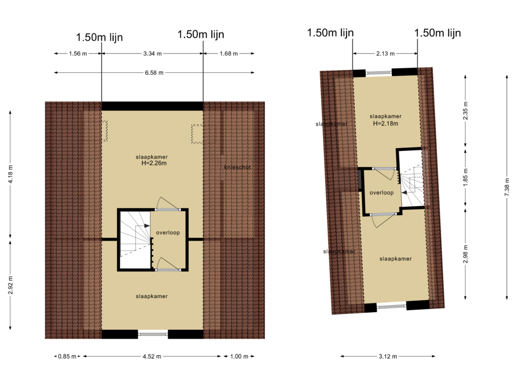 View floorplan of Eerste Verdieping of Molenkade 15-A