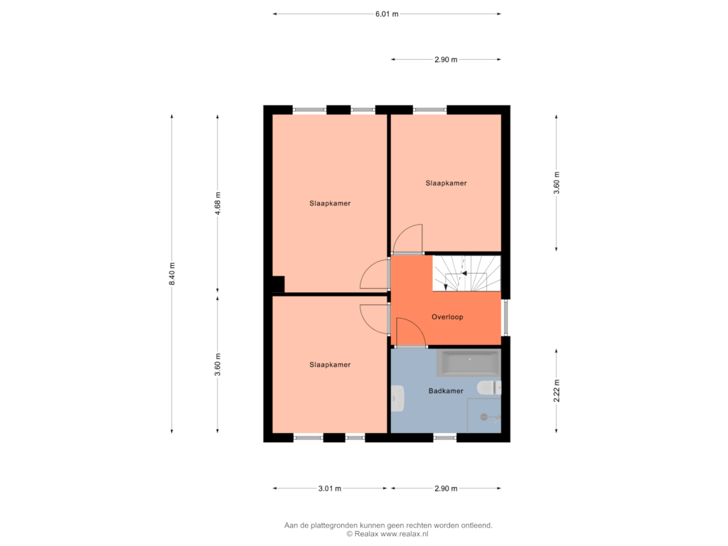 View floorplan of Verdieping 1 of P. Reichholtstraat 22