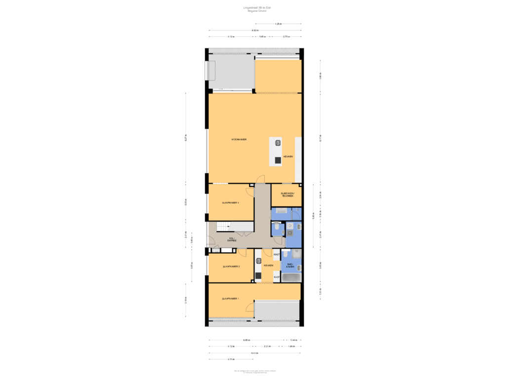 Bekijk plattegrond van Begane Grond van Lingestraat 3-C