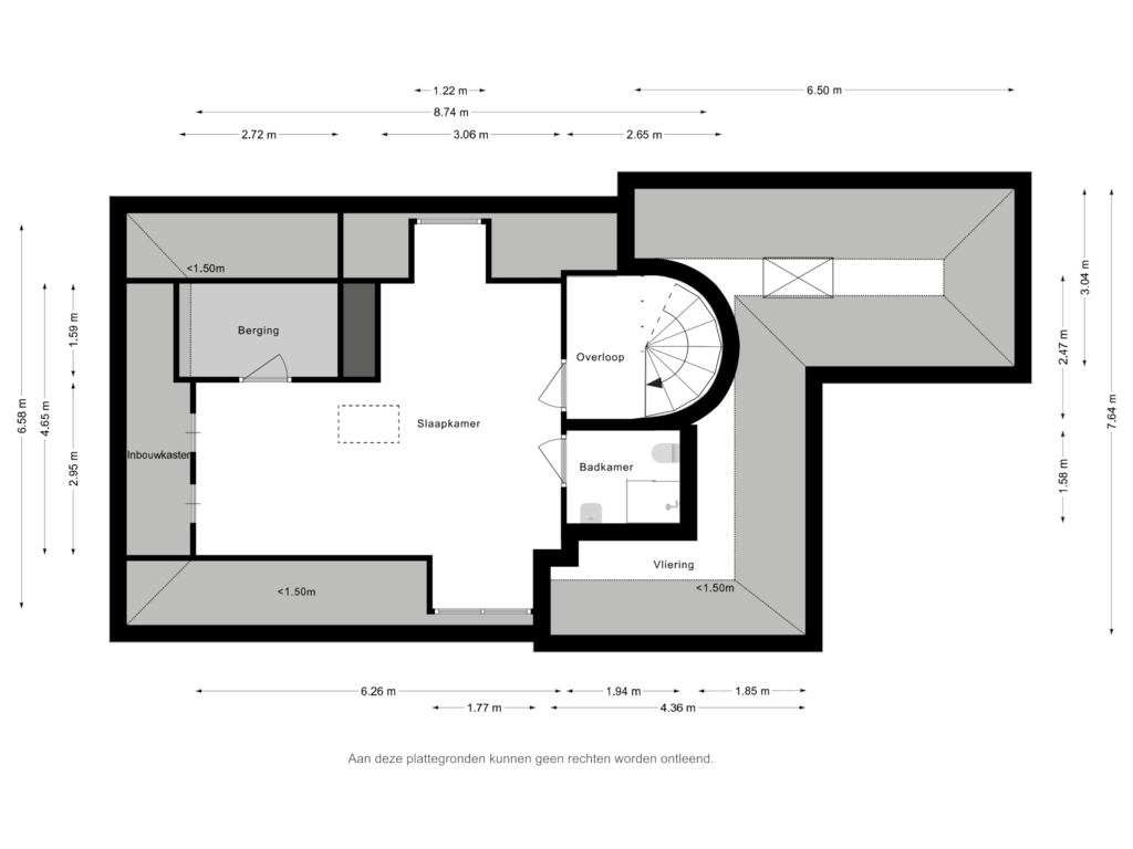 Bekijk plattegrond van Tweede verdieping van Klompven 12