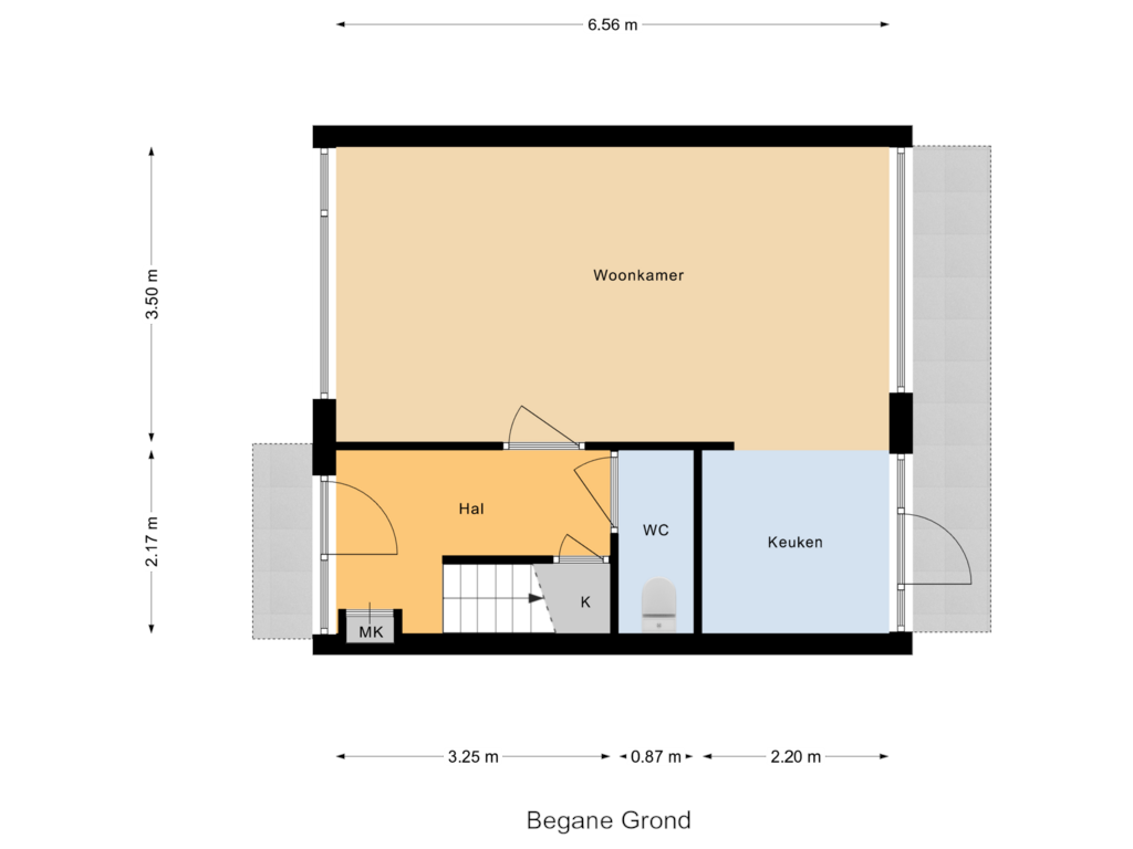 View floorplan of Begane Grond of Brederodehof 76