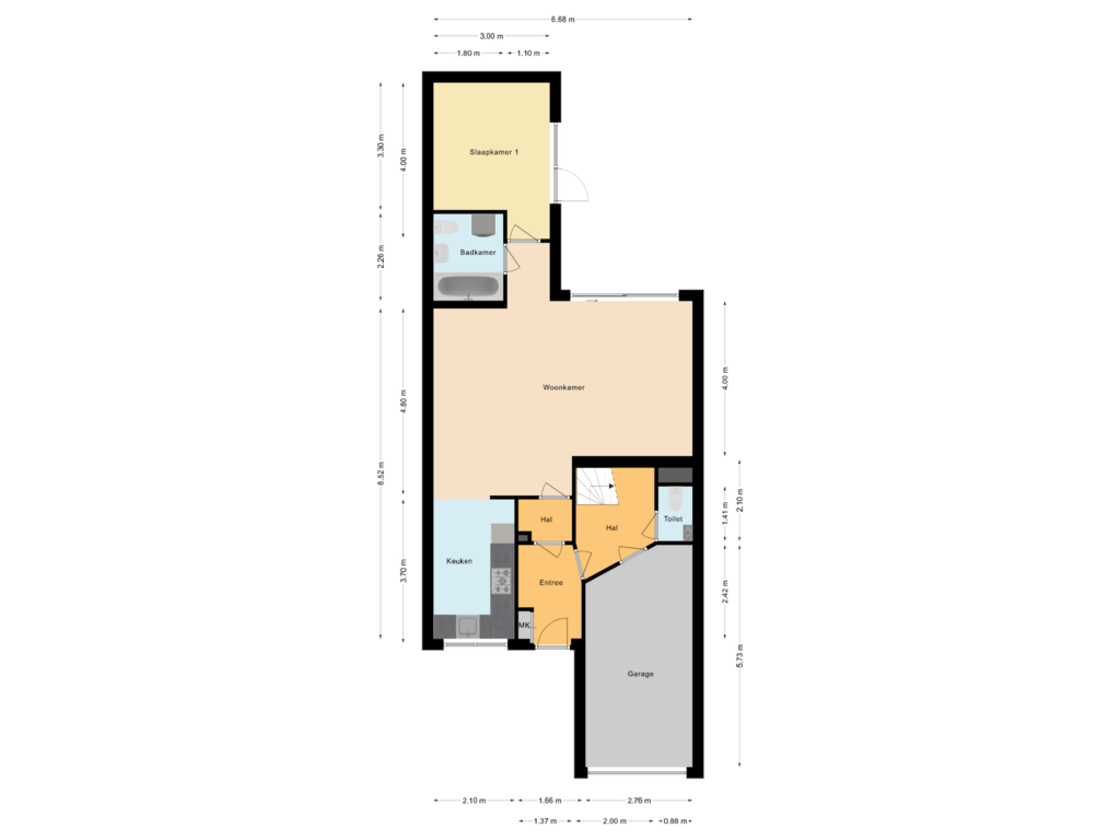 Bekijk plattegrond van Begane Grond van Jan Teulingslaan 85