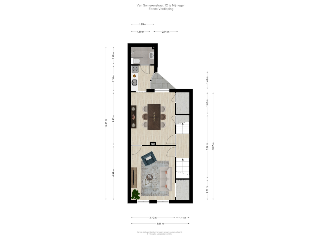 View floorplan of Eerste Verdieping of van Somerenstraat 12