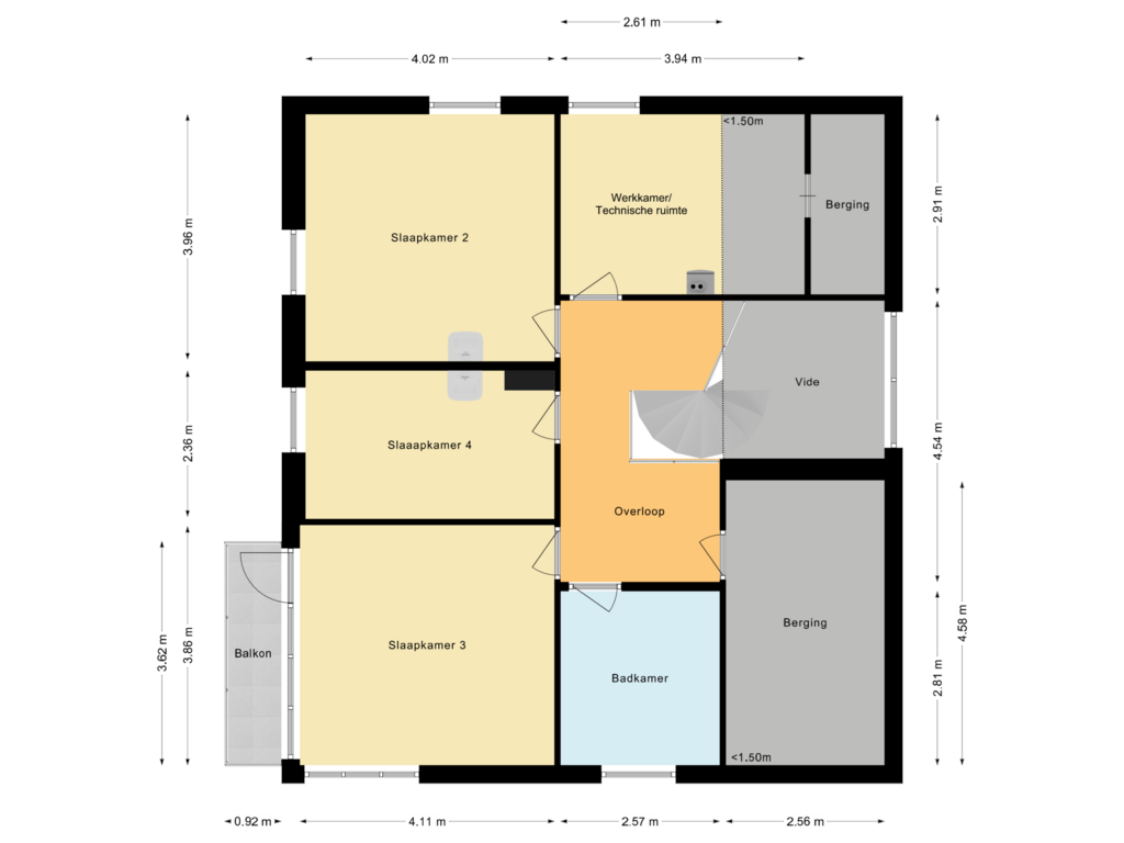 Bekijk plattegrond van Eerste verdieping van Helze 5