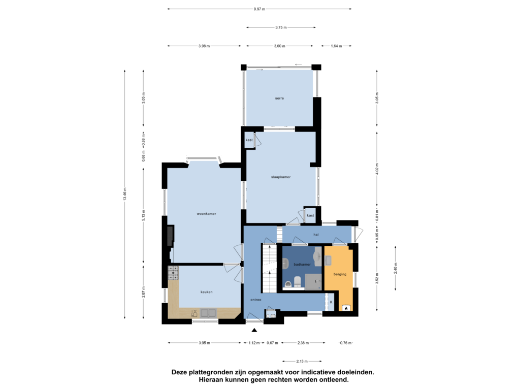 Bekijk plattegrond van Begane Grond van Hogelandstraat 2