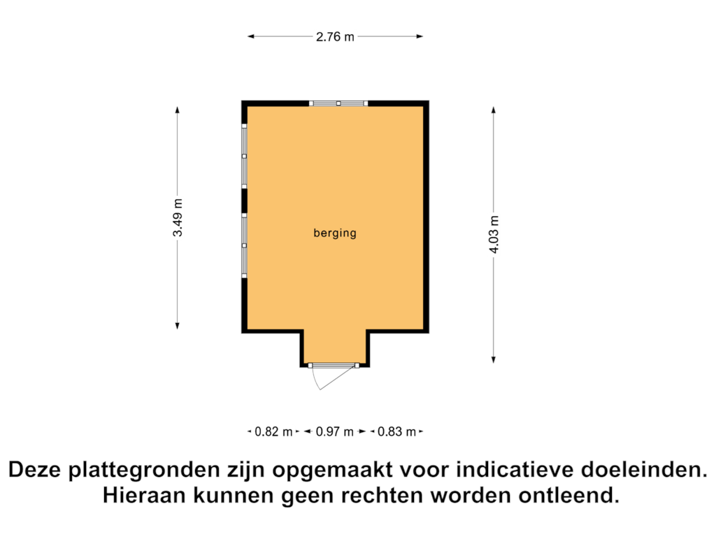 Bekijk plattegrond van Berging van Hogelandstraat 2