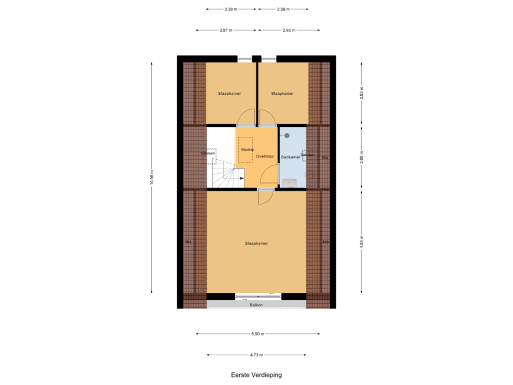 View floorplan of Eerste Verdieping of Diepsmeerweg 12