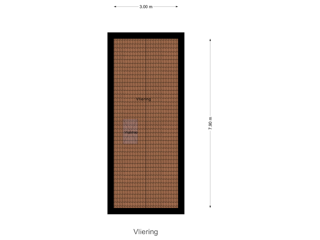 View floorplan of Vliering of Diepsmeerweg 12