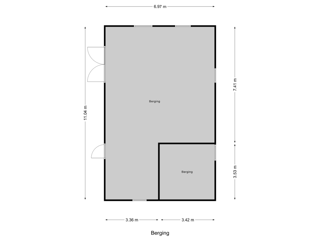 View floorplan of Berging of Diepsmeerweg 12