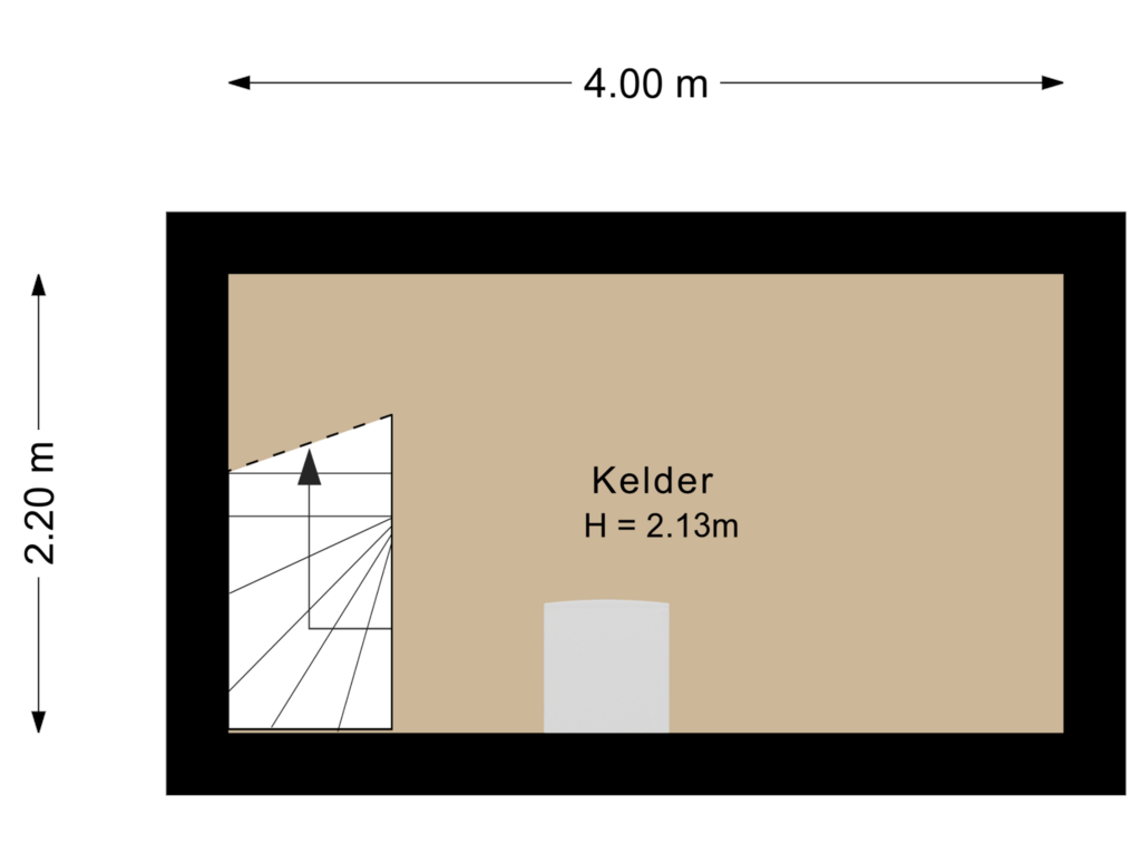 Bekijk plattegrond van Kelder van Lindenlaan 40