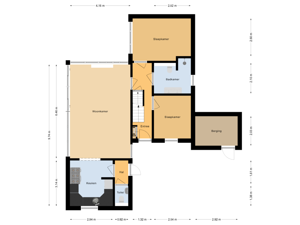 Bekijk plattegrond van Begane grond van Lindenlaan 40