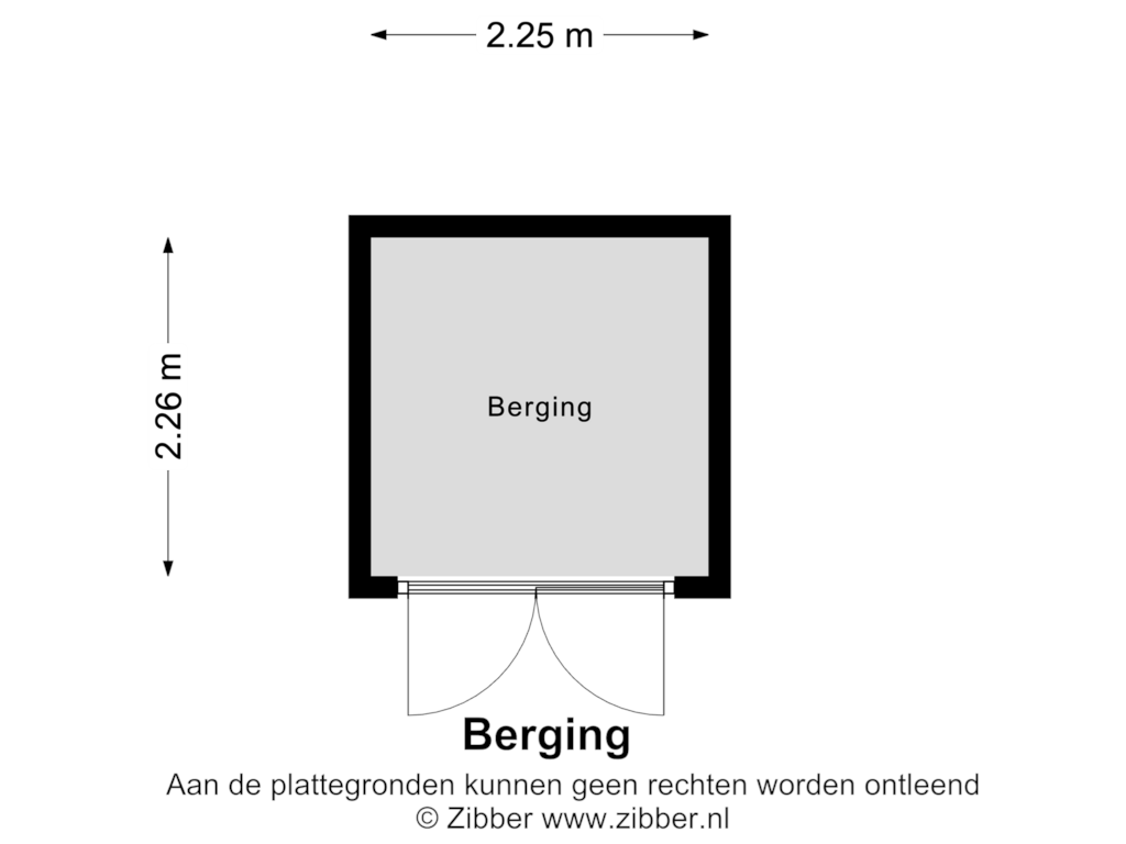 View floorplan of Berging of Prof Linssenlaan 2-C